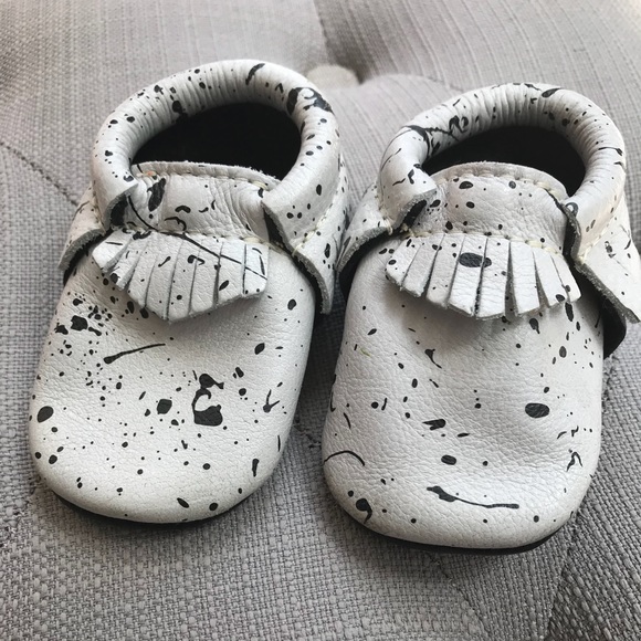 Freshly Picked Paint Splatter Moccasins - Size 2 - Picture 1 of 4